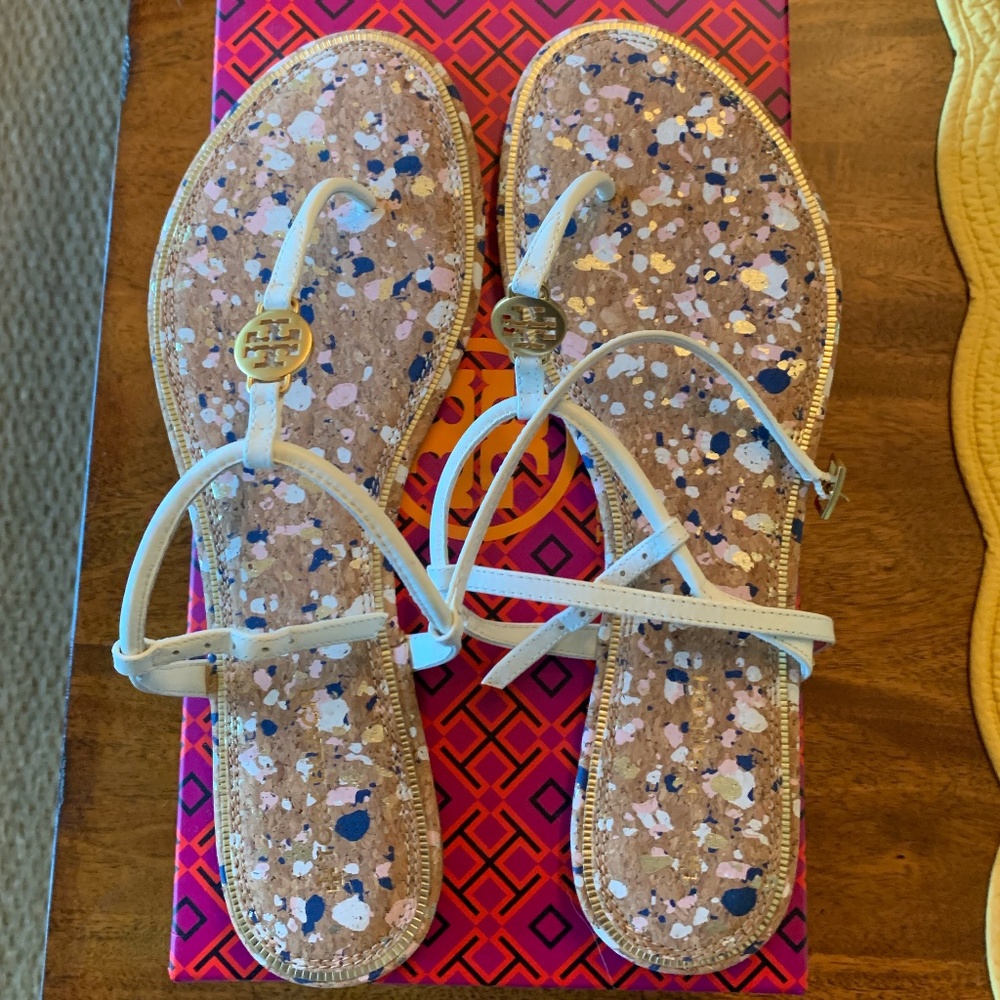 NIB, Tory Burch Emmy Sandals